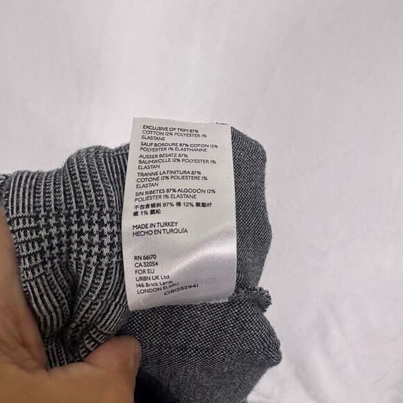 Maeve by Anthropologie Black Plaid with Sparkle Striped Side Pants Size Large - Picture 11 of 12